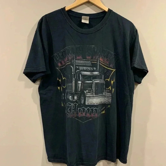 Vtg  Kenworth Trucker Home Sweet Home T-Shirt - Picture 1 of 8